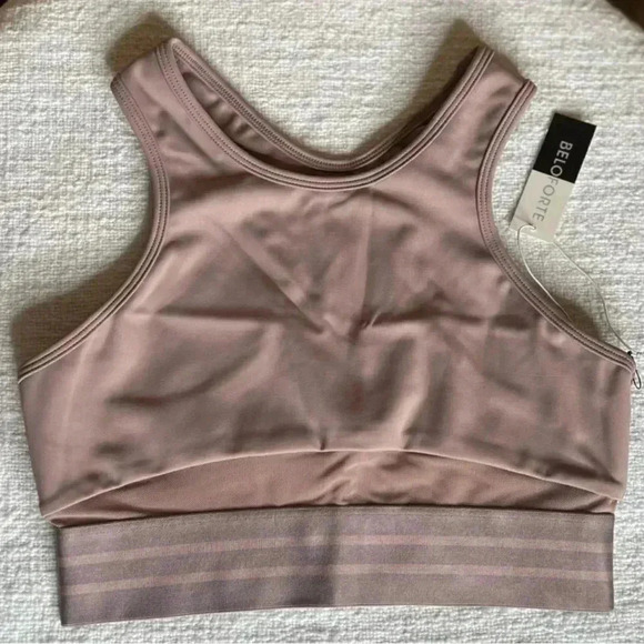 Beloforte Coco Sports Bra in Dusty Rose. Racerback. Size Small. NWT! - Picture 6 of 15